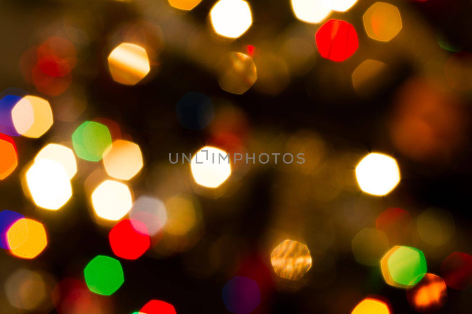 Defocus of Christmas lights.