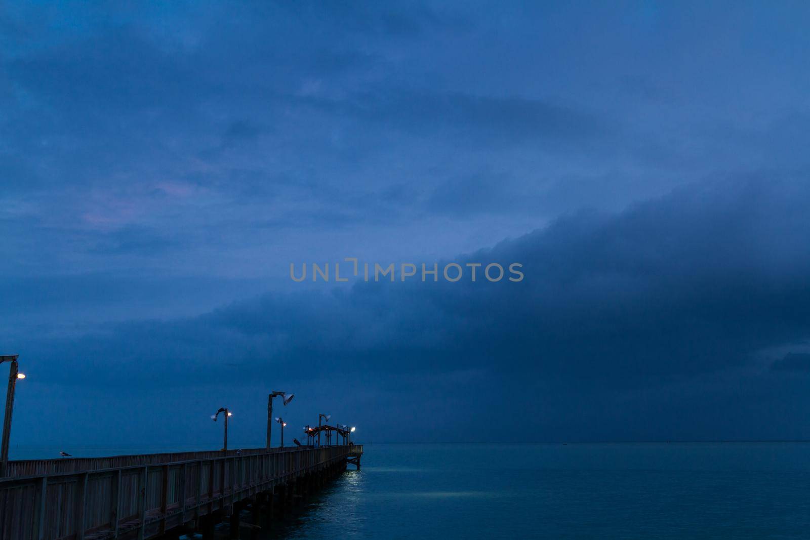 Sunrise over Queen Isabella Causeway Bridge, TX.