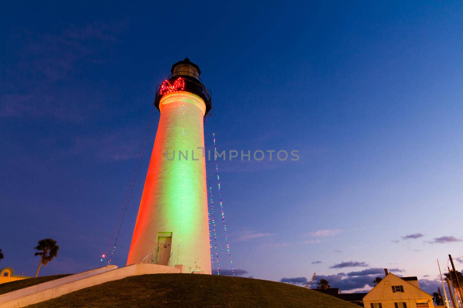 Port Isabel Lighthouse near South Parde Island, TX.