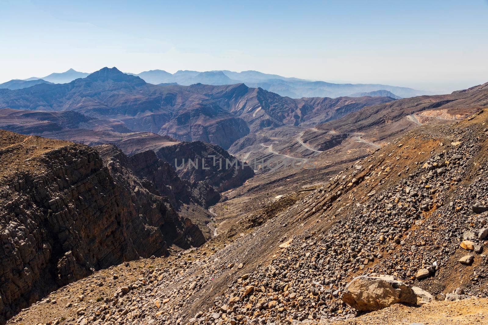 Landscape shot of the mountains in bright day