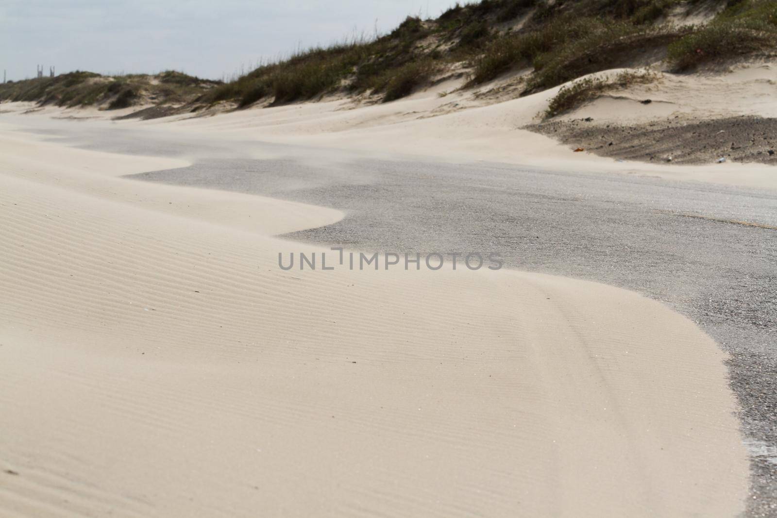 At the north end of the road on South Padre Island, Texas the road just ends in the sand.