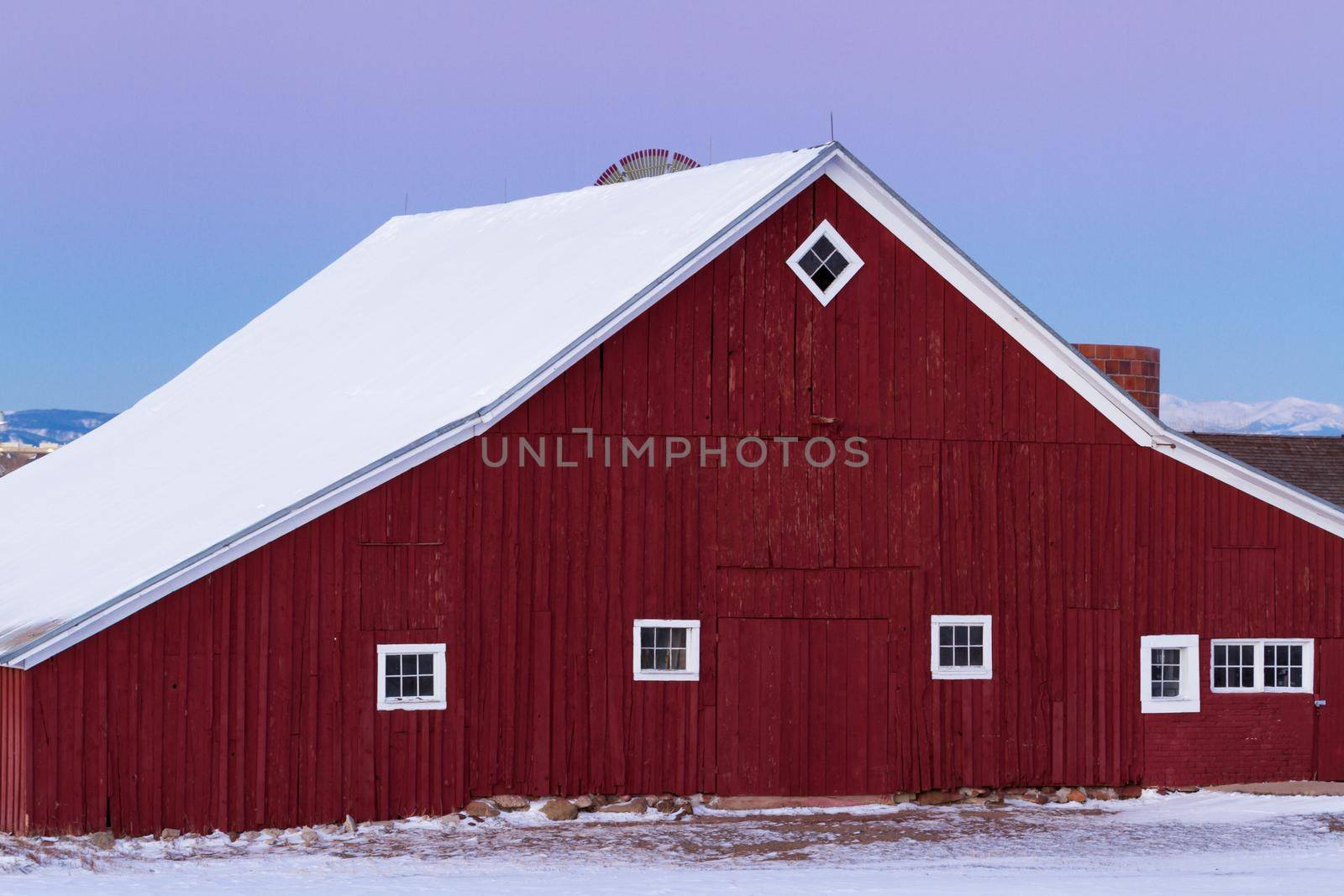 Old Red Barn at the 17mile House Farm Park, Colorado.