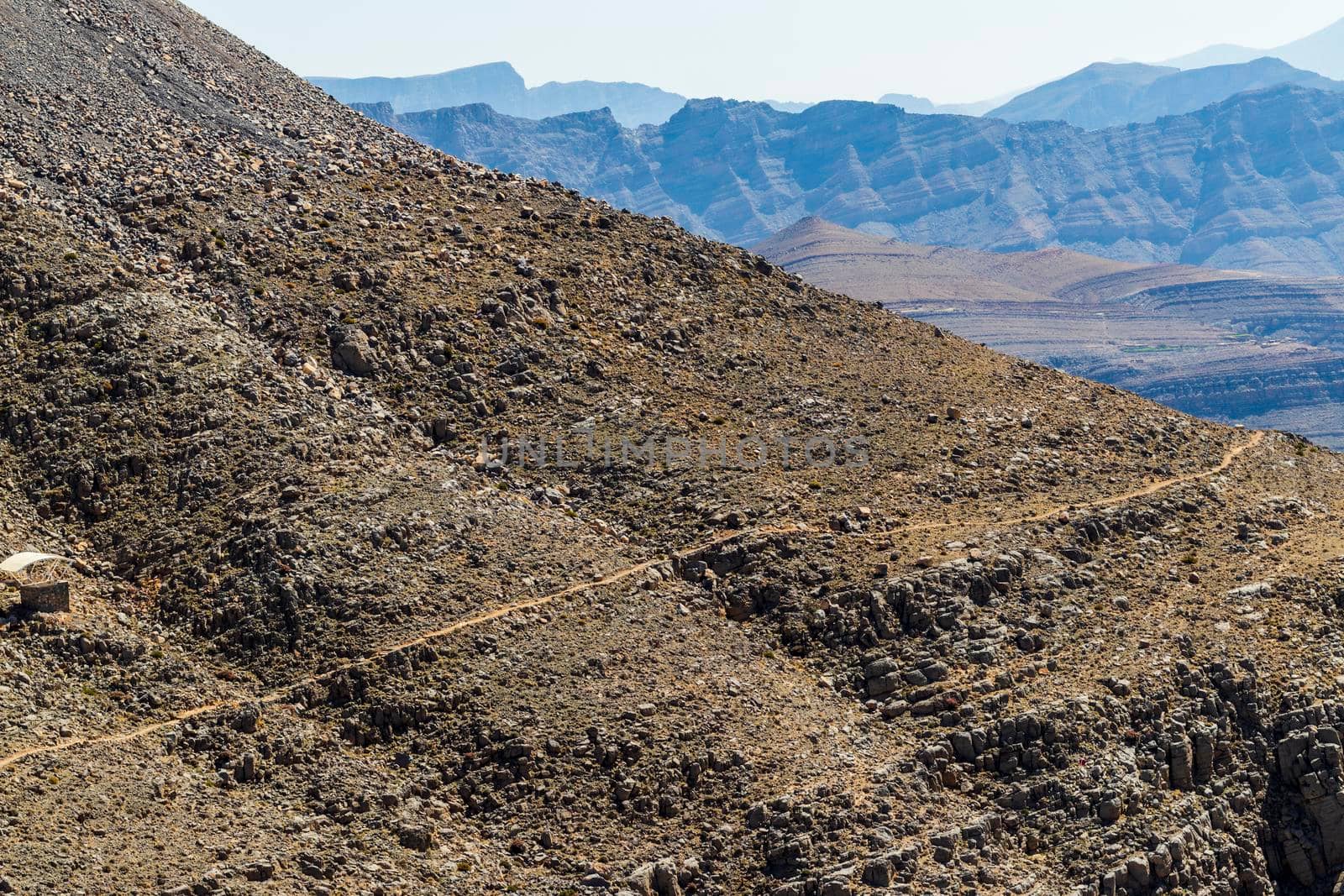 Landscape shot of the mountains in bright day