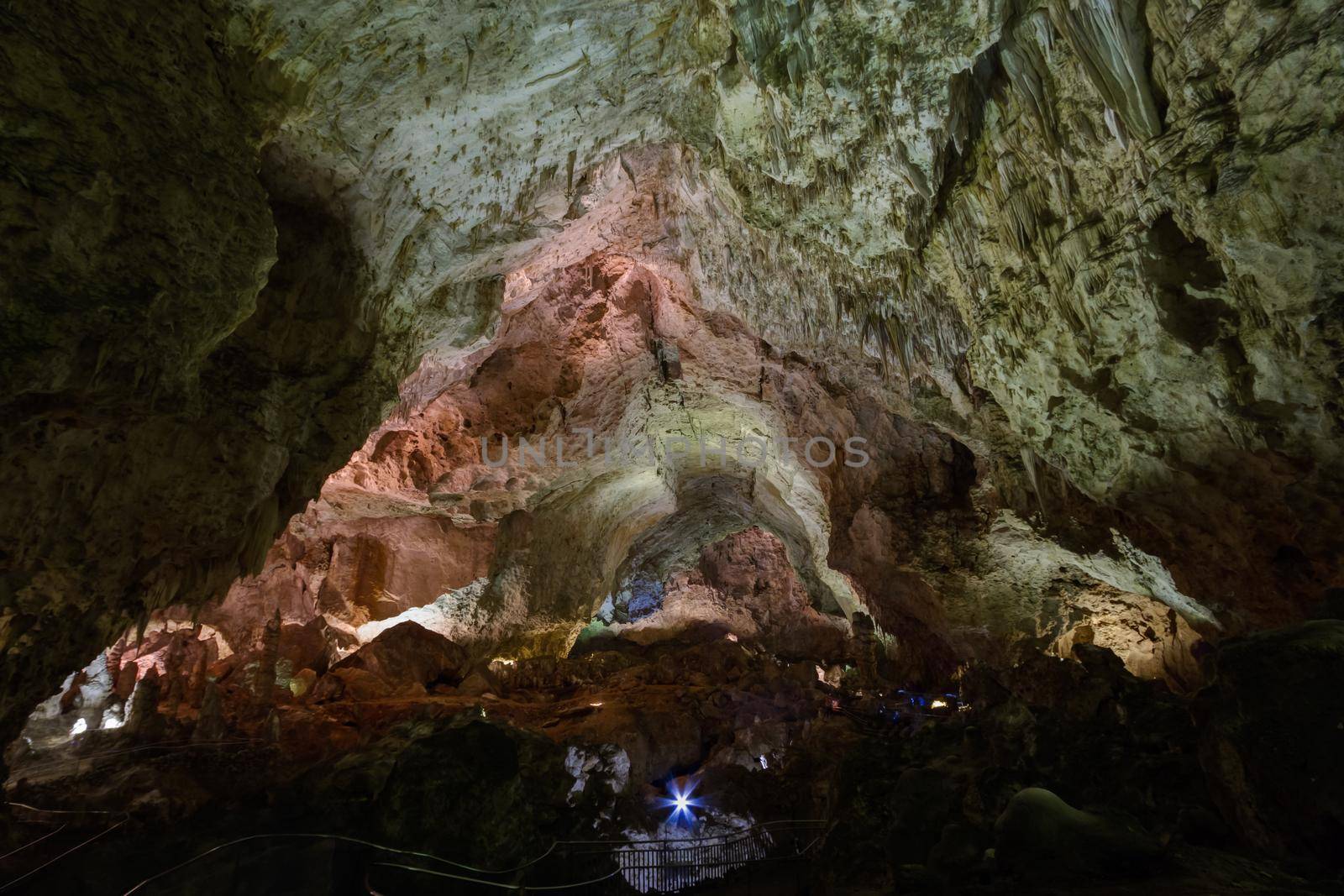 Limestones formations of Guadeloupe Mountains' Carlsbad Caverns.