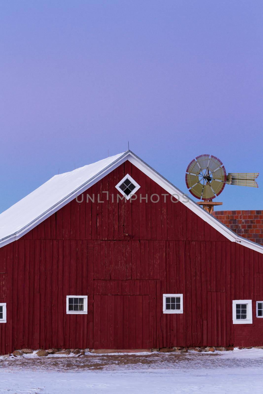 Old Red Barn at the 17mile House Farm Park, Colorado.