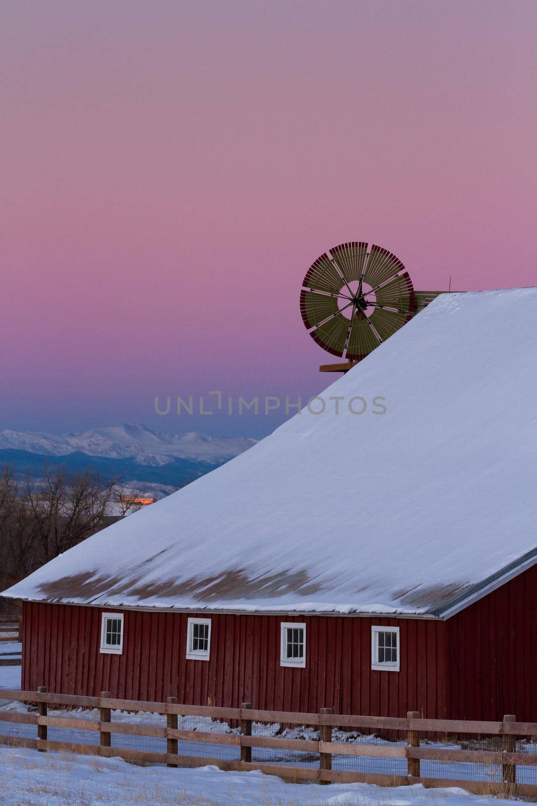 Old Red Barn at the 17mile House Farm Park, Colorado.