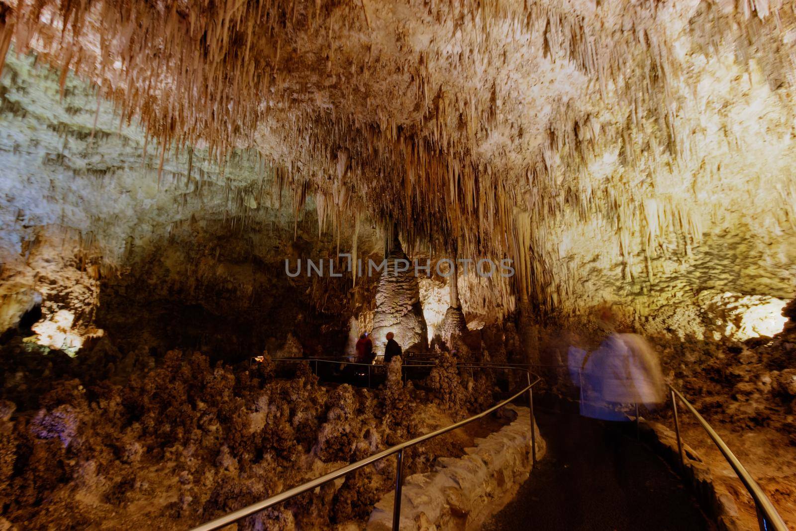 Limestones formations of Guadeloupe Mountains' Carlsbad Caverns.