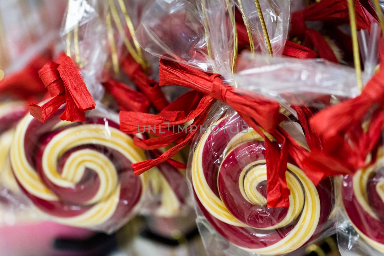 Gourmet hard candies for Christmas holidays.