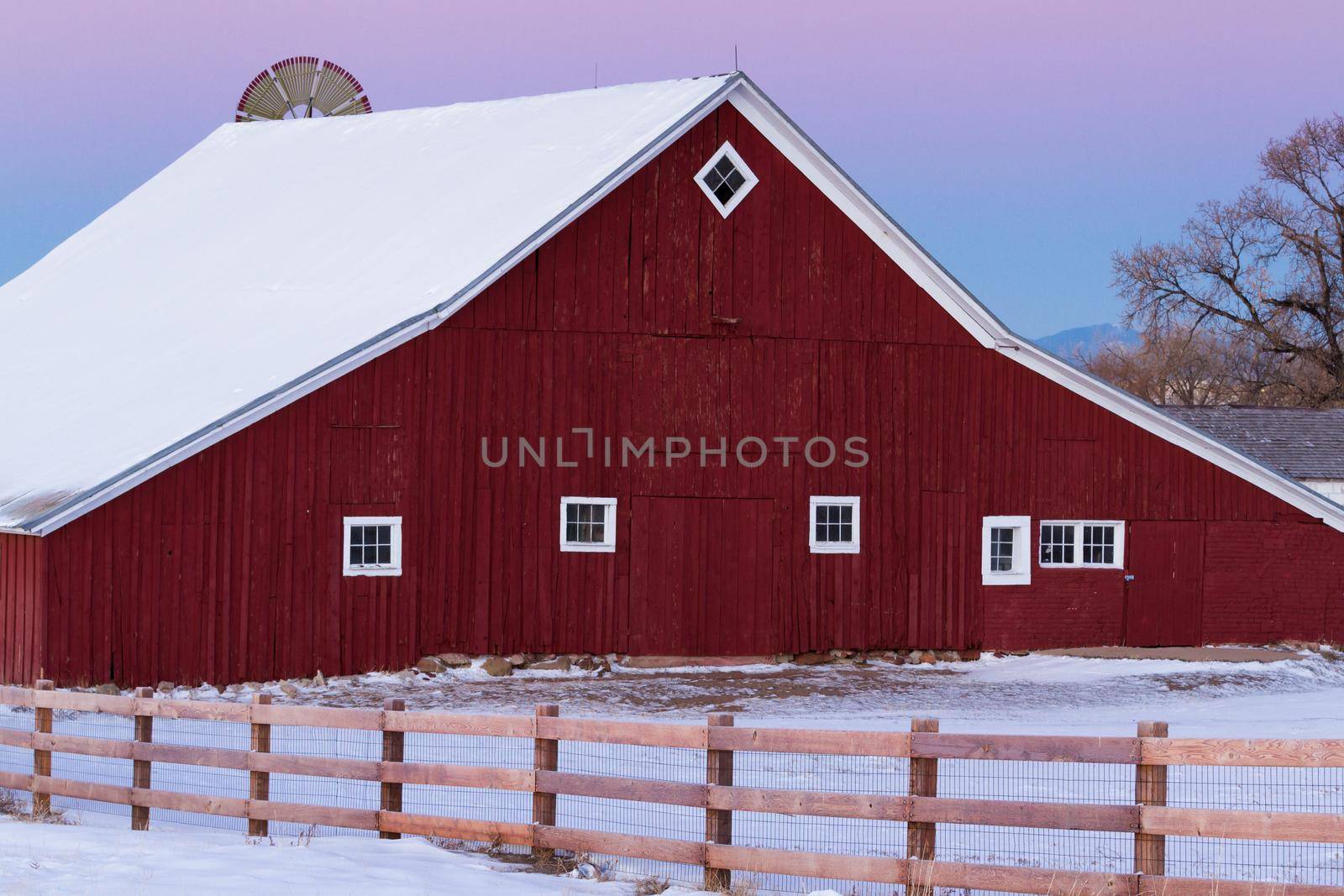 Old Red Barn at the 17mile House Farm Park, Colorado.