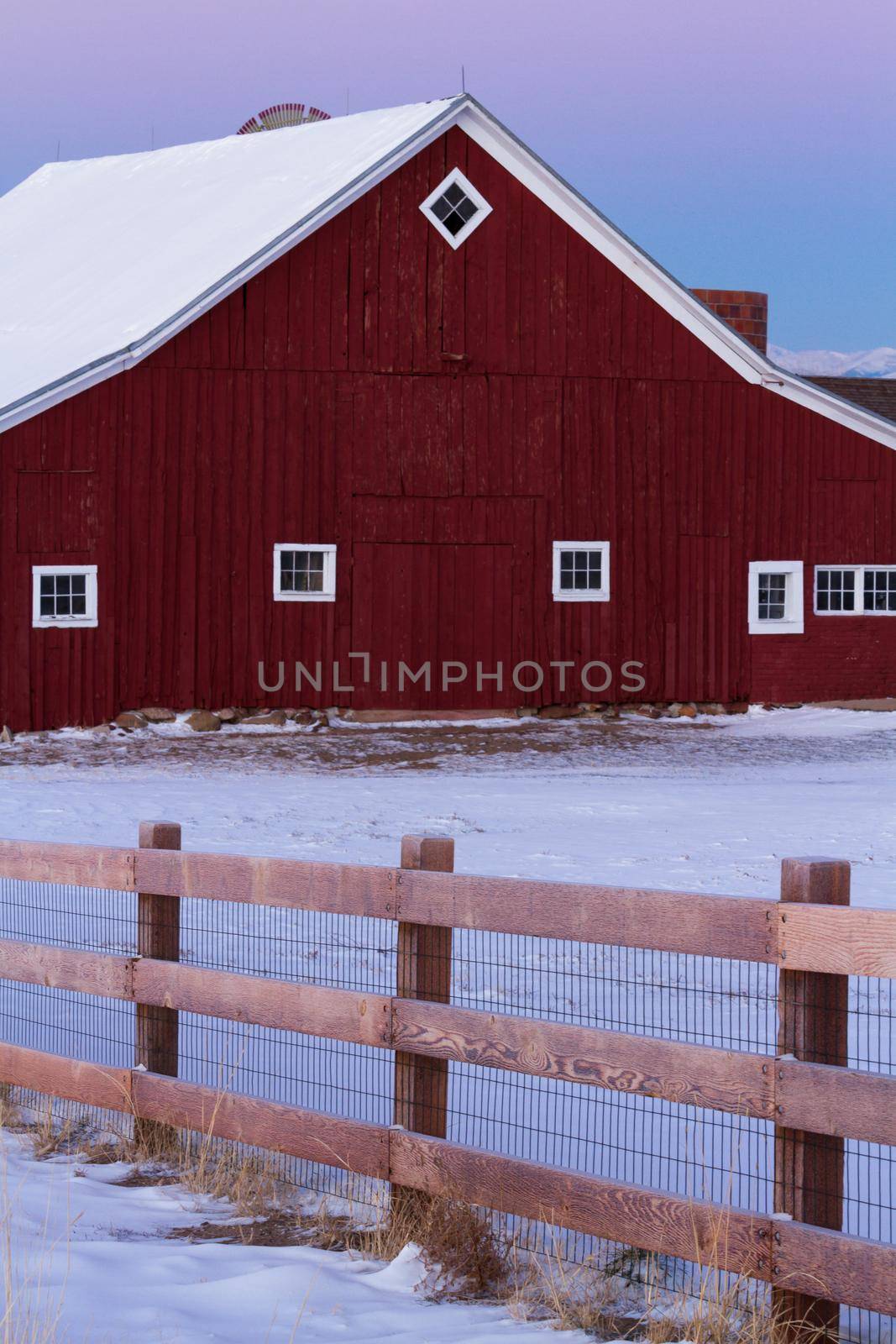 Old Red Barn at the 17mile House Farm Park, Colorado.