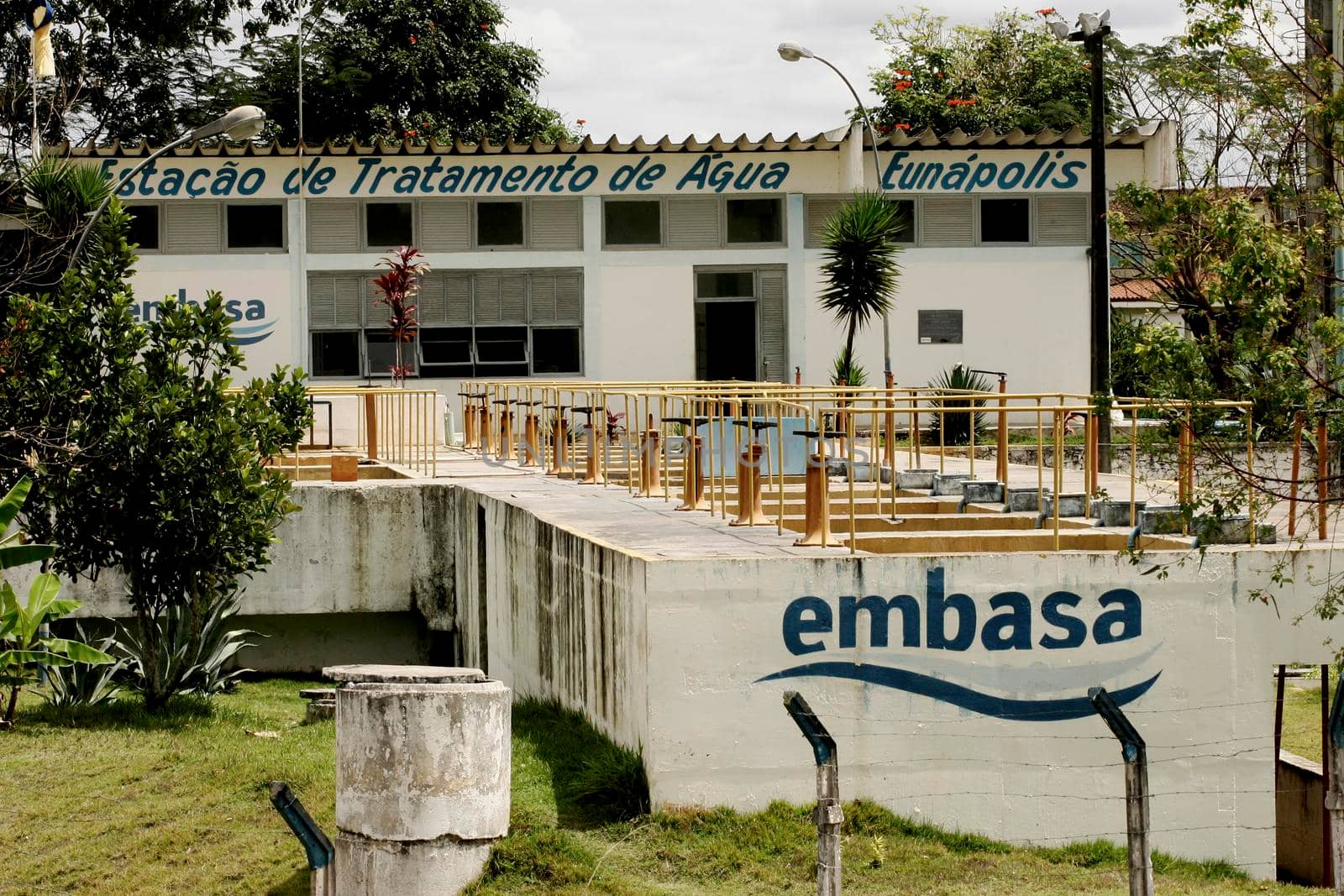 eunapolis, bahia / brazil - september 16, 2009: Embasa water treatment plant in the city of Eunapolis, in southern Bahia.