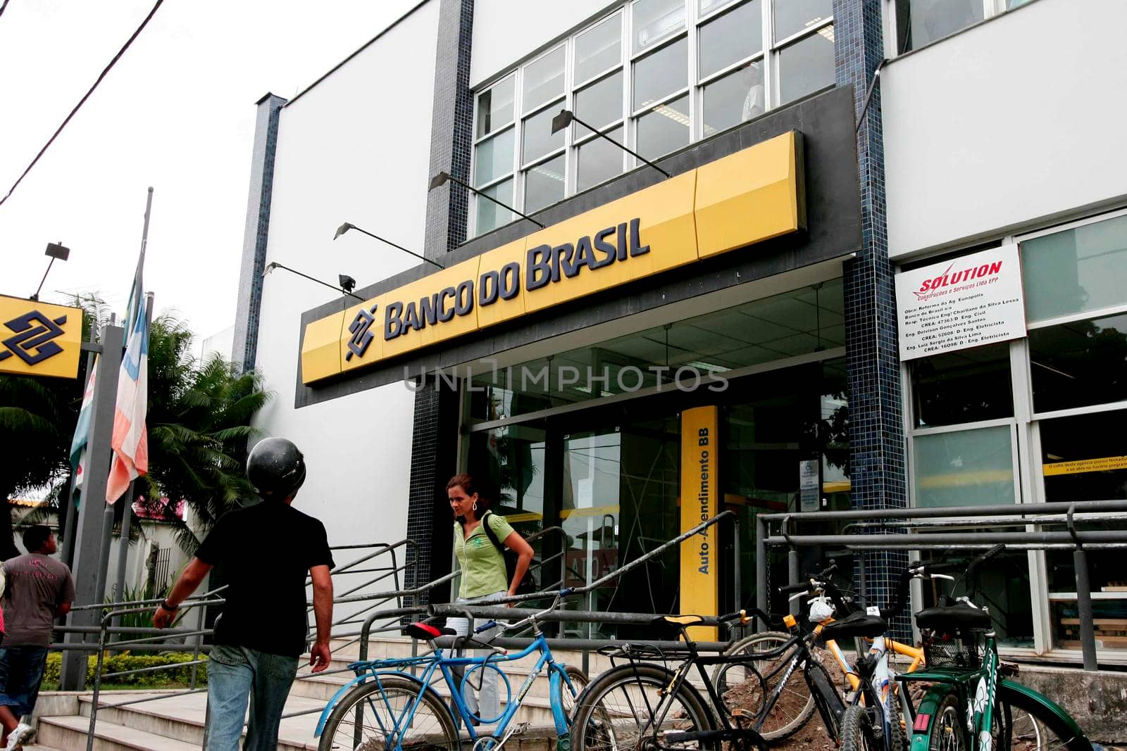 eunapolis, bahia / brazil - november 11, 2009: View of the facade of Banco do Brasil branch in the city of Eunapolis.