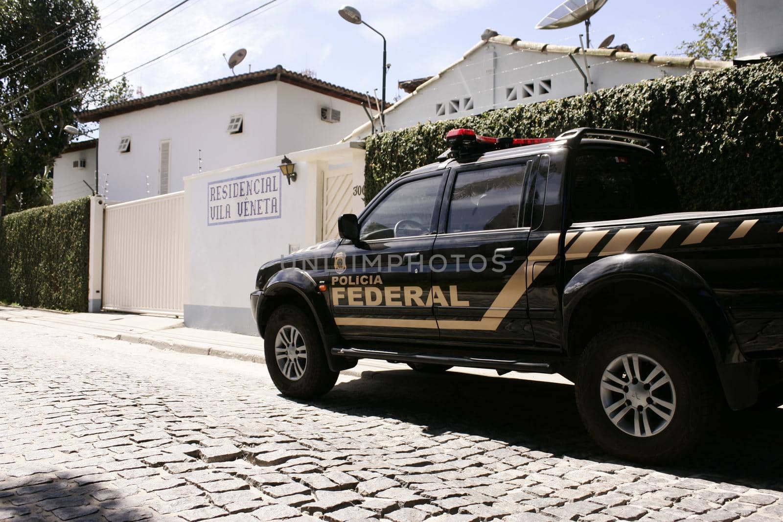 porto seguro, bahia, brazil - august 6, 2009: Federal Police agent during a police operation in the city of Porto Seguro.