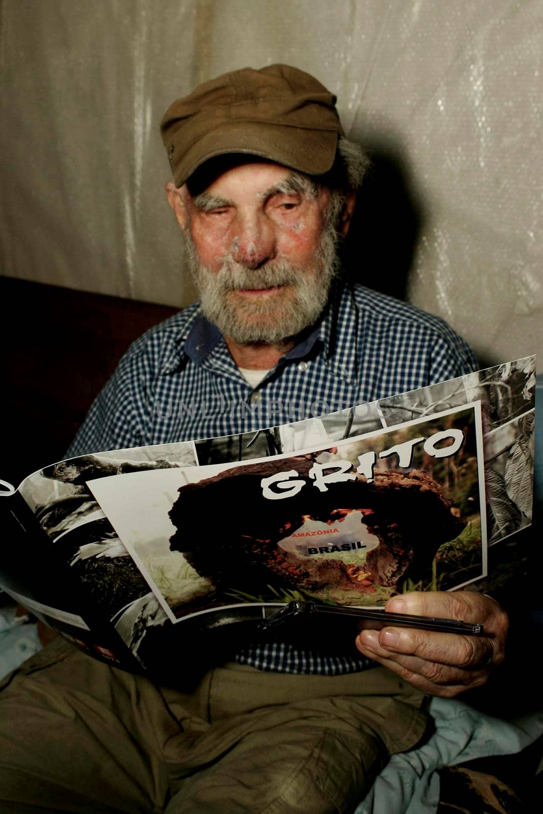 nova vicosa, bahia / brazil - September 3, 2009: Frans Krajcberg, artist and environmentalist, is seen at Sitio Natura in the city of Nova Vicosa.