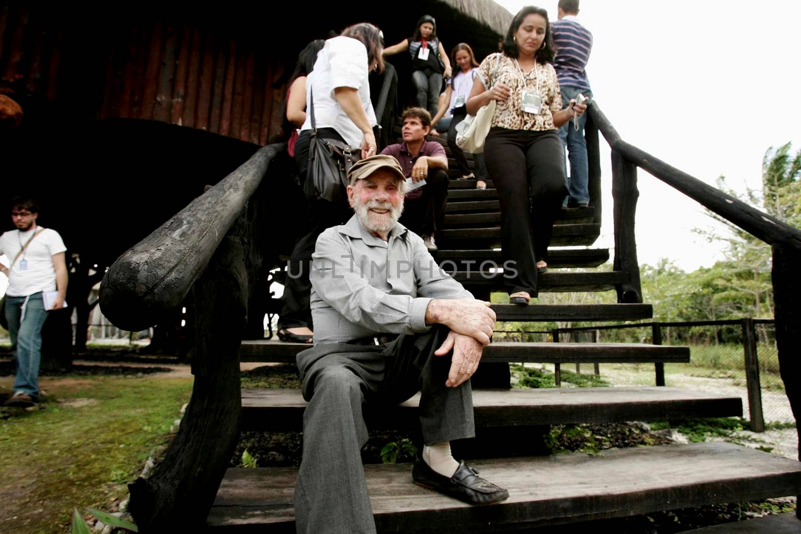 nova vicosa, bahia / brazil - September 3, 2009: Frans Krajcberg, artist and environmentalist, is seen at Sitio Natura in the city of Nova Vicosa.