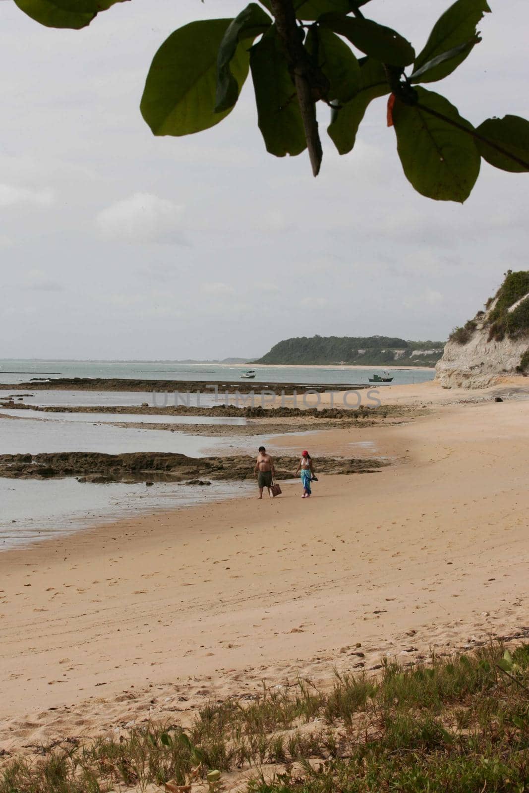 porto seguro, bahia / brazil - january 2, 2010: View of the Espelho Beach in the city of Porto Seguro.