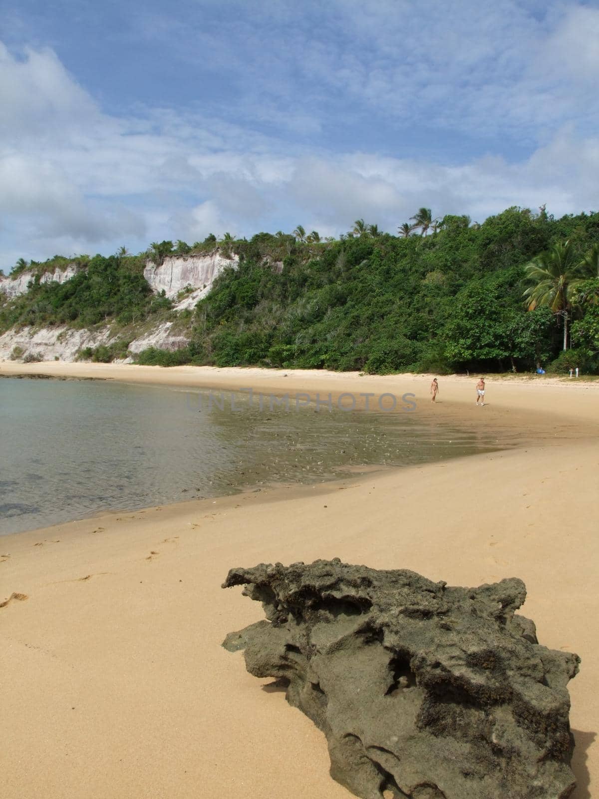 porto seguro, bahia / brazil - january 2, 2010: View of the Espelho Beach in the city of Porto Seguro.