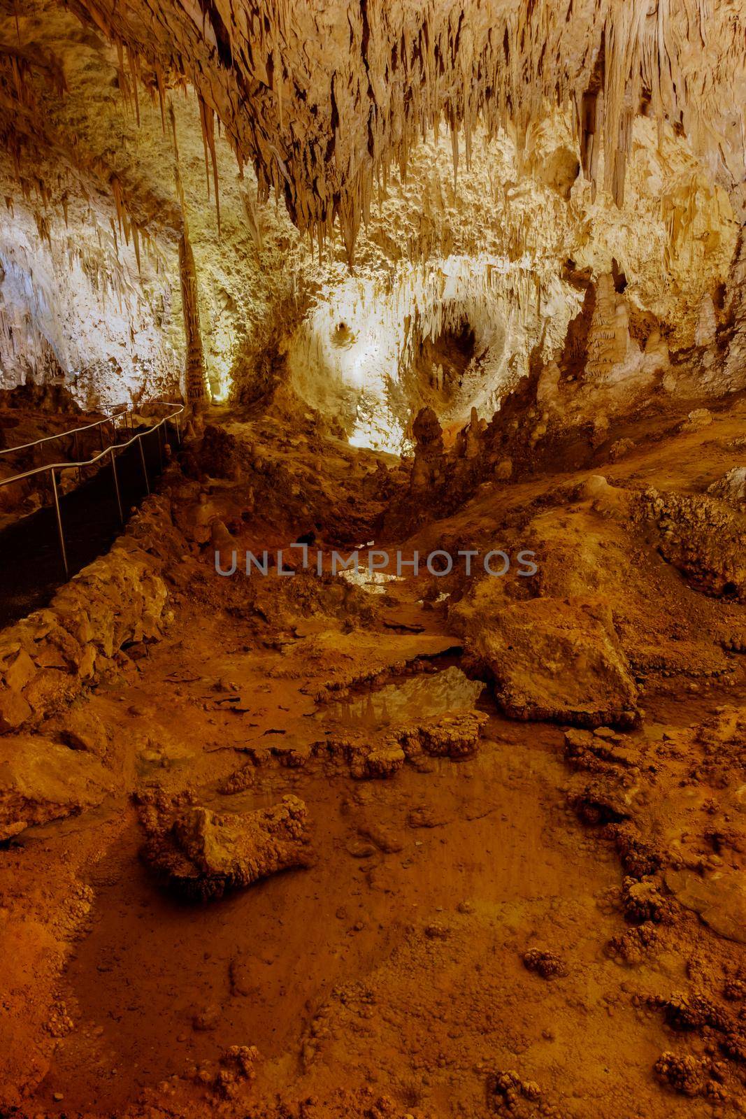 Limestones formations of Guadeloupe Mountains' Carlsbad Caverns.