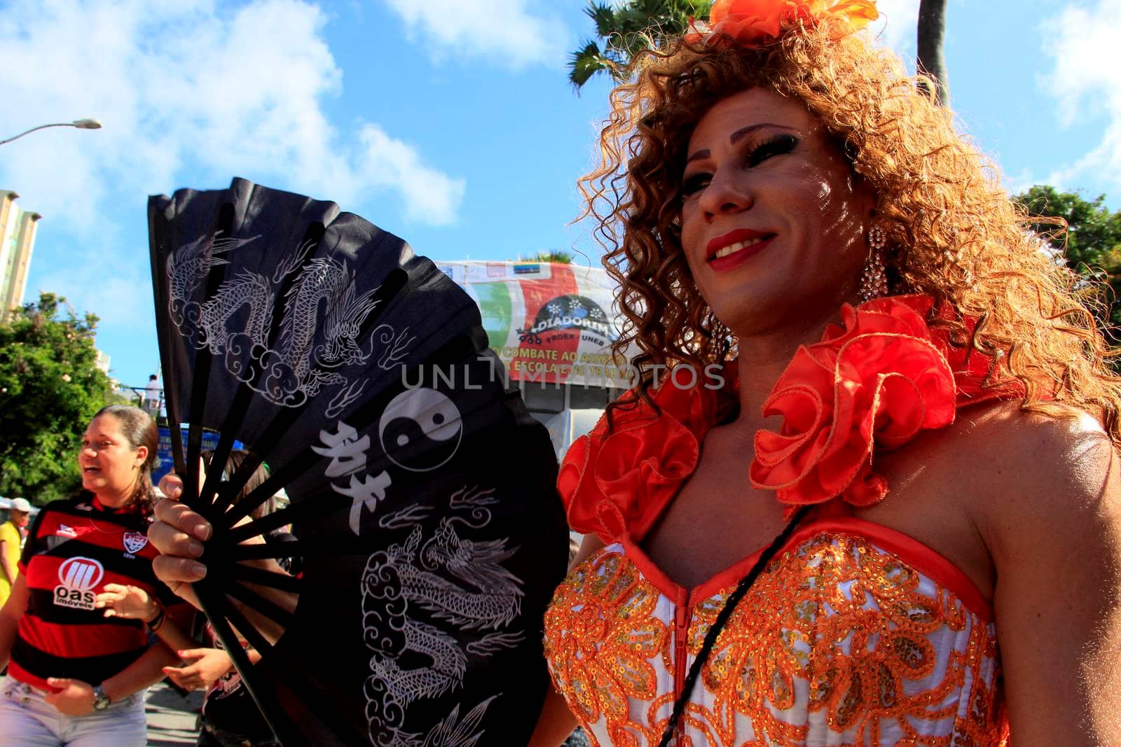 salvador, bahia / brazil - september 8, 2013: people are seen during gay pride parade in the city of Salvador.