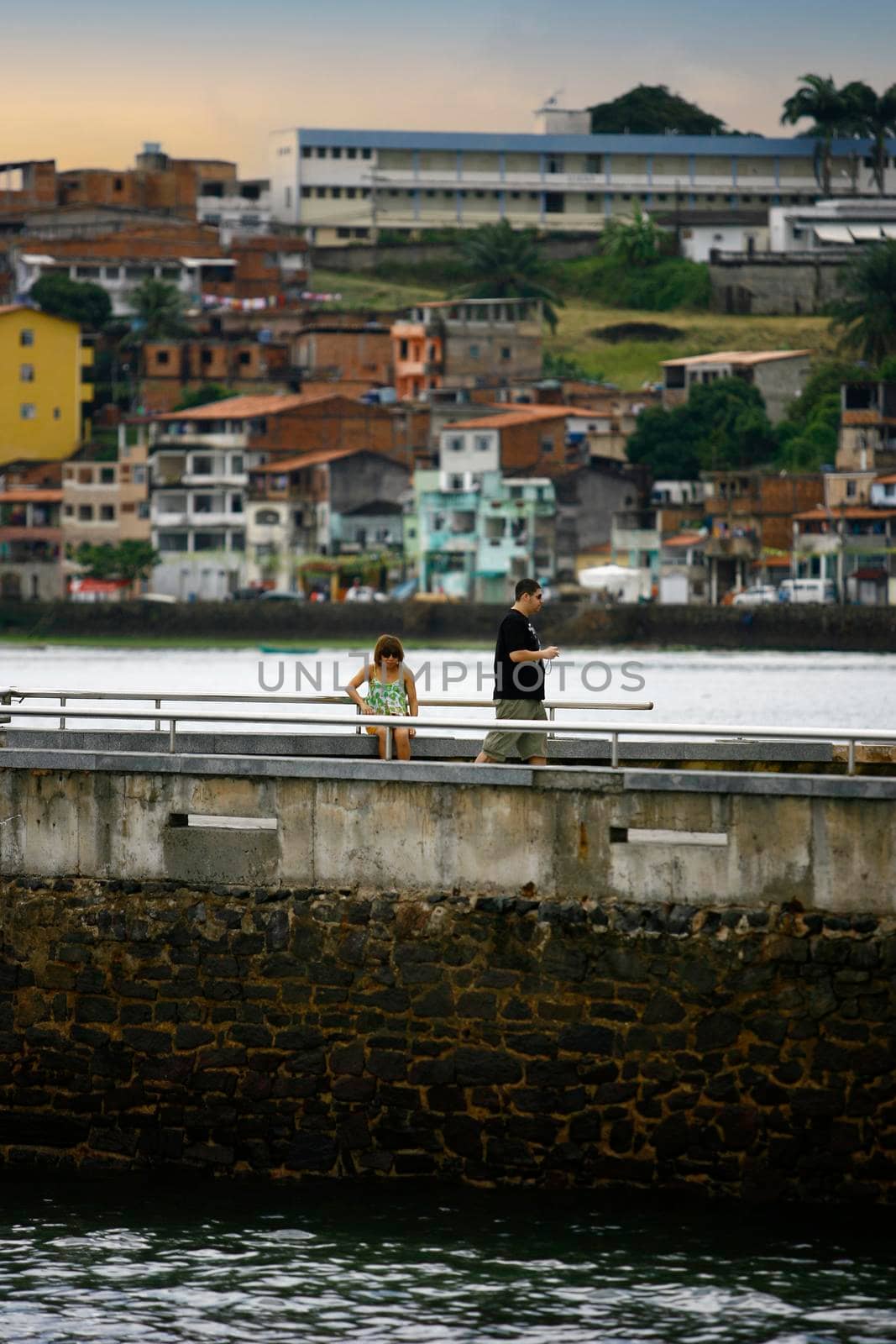 salvador, bahia, brazil - august 2, 2014: Ponta de Humaita lighthouse, tourist site in the city of Salvador.