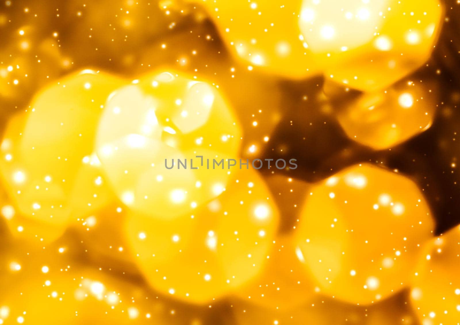 Glamorous gold shiny glow and glitter, luxury holiday background by Anneleven
