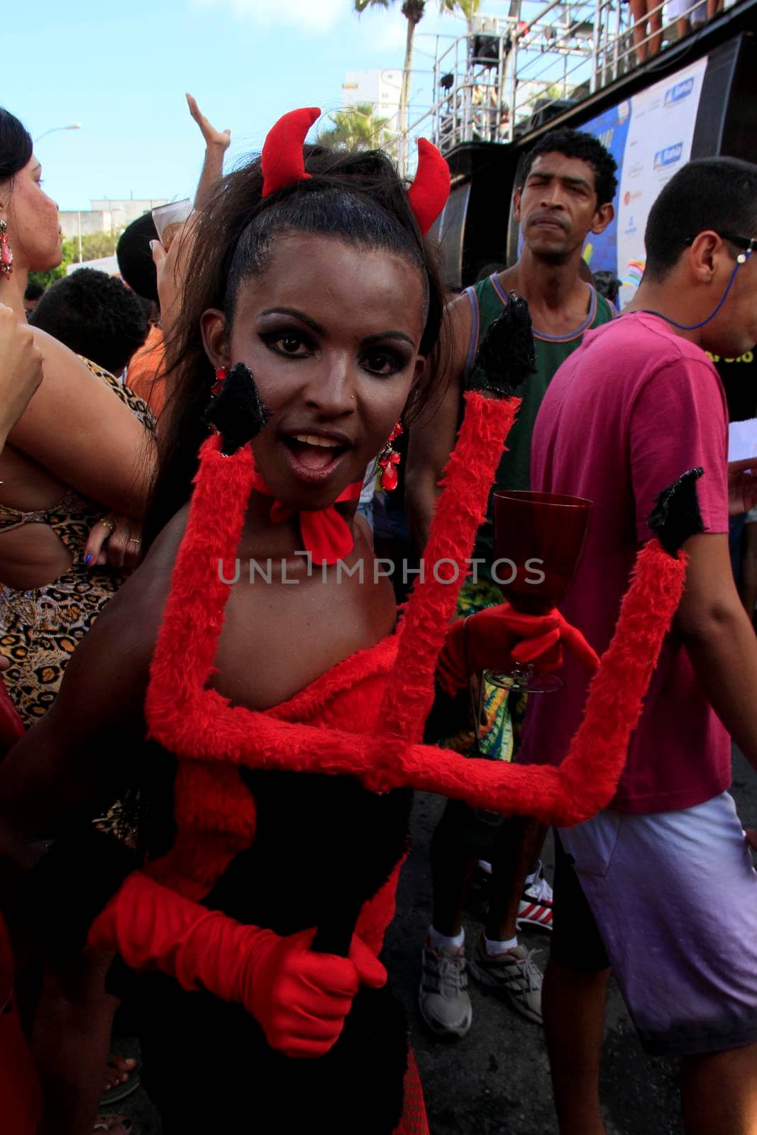 salvador, bahia / brazil - september 8, 2013: people are seen during gay parade in the Campo Grande neighborhood in the city of Salvador.