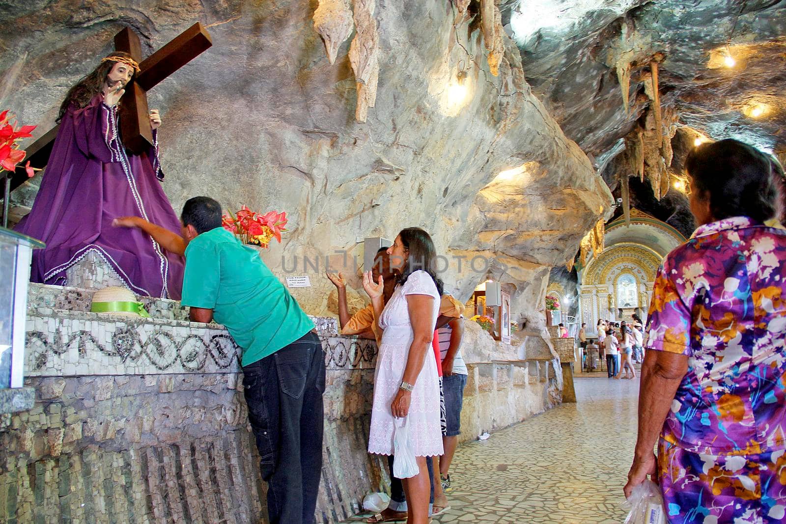 bom jesus da lapa, bahia, brazil - august 4, 2014: devotees participate in religious pilgrimage in the city of Bom Jesus da Lapa
