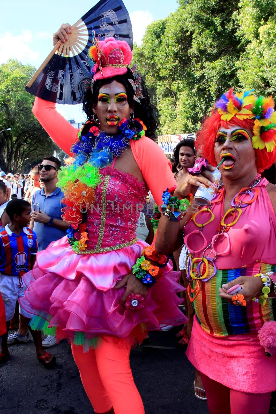 salvador, bahia / brazil - september 8, 2013: people are seen during gay parade in the Campo Grande neighborhood in the city of Salvador.