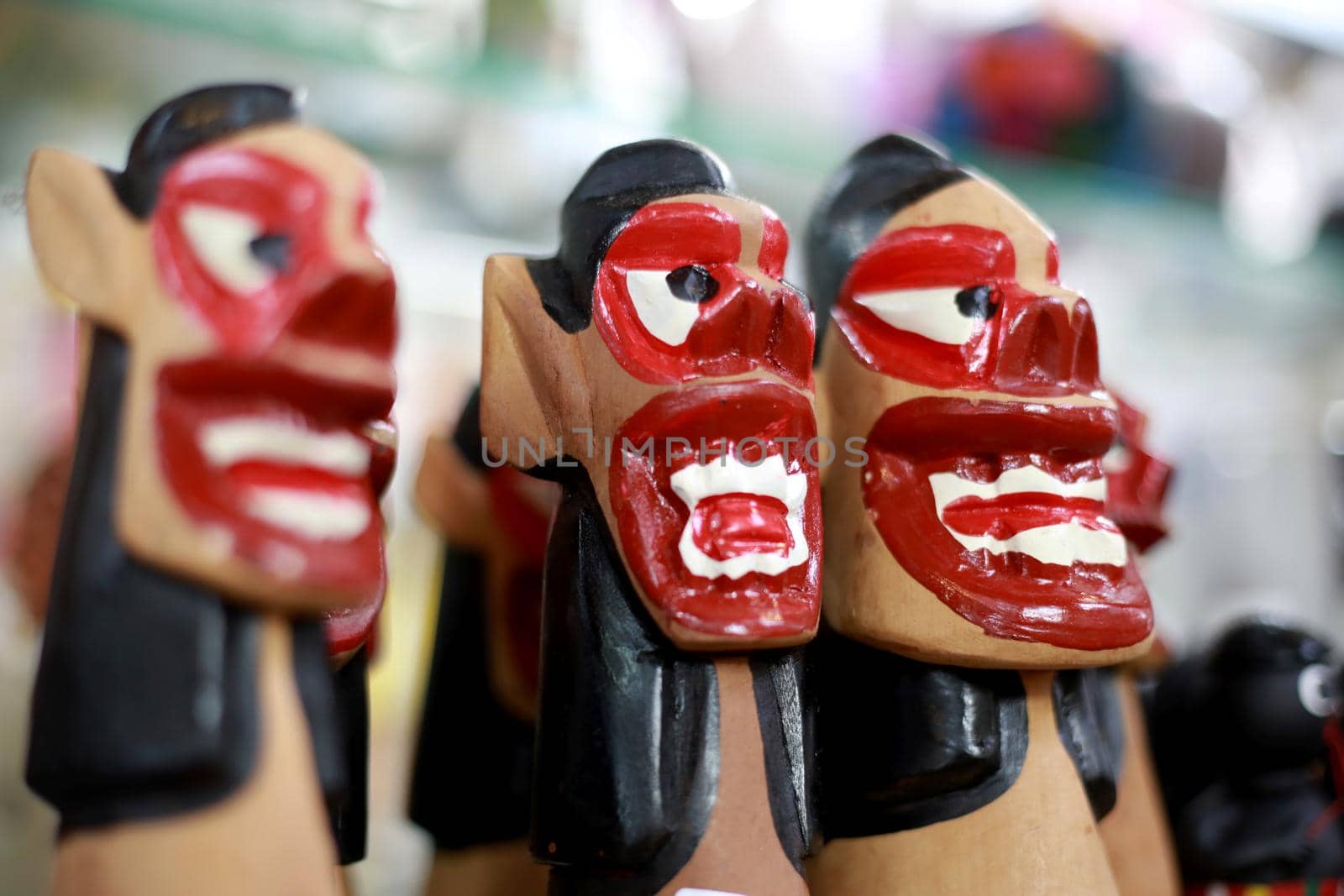 salvador, bahia / brazil - may 23, 2015: frowns are seen in Mercado Modelo stores in the city of Salvador.