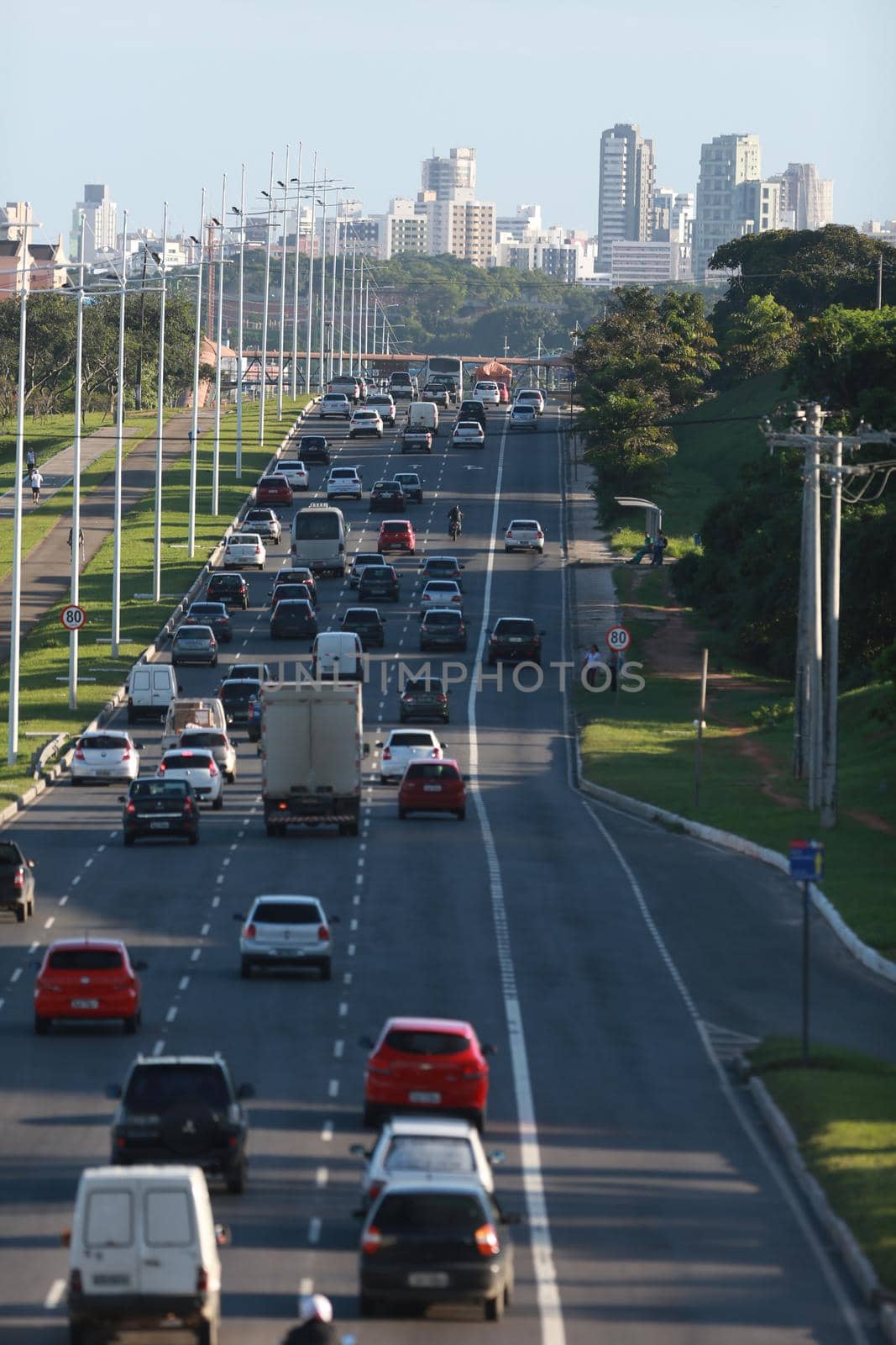 salvador, bahia, brazil - may 27, 2015: view of Avenida Luiz Viana - Paralela - in Salvador, before the construction of line 2 of the city's subway.