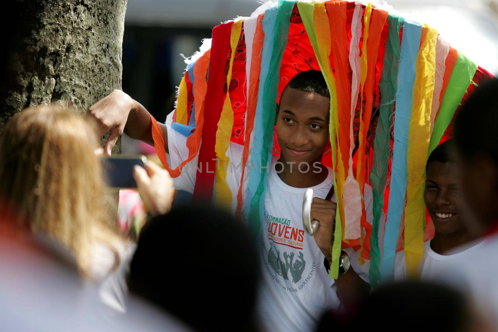 salvador, bahia / brazl - july 13, 2015: Young man is seen during cultural event in downtown Salvador.