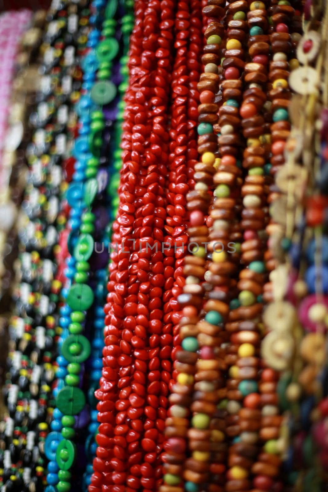 salvador, bahia / brazil - may 23, 2015: souvenirs are seen at Mercado Modelo stores in the city of Salvador.