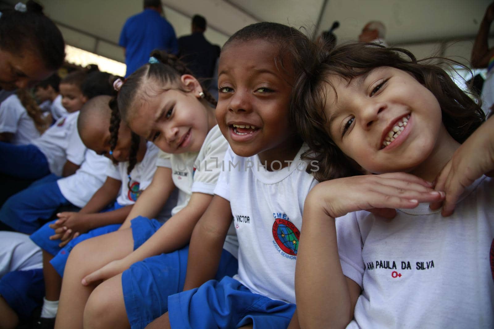 salvador, bahia / brazil - september 10, 2015: Students are seen at the Municipal School Professora Nossa Senhora das Graças, in the Bonfim neighborhood in the city of Salvador.