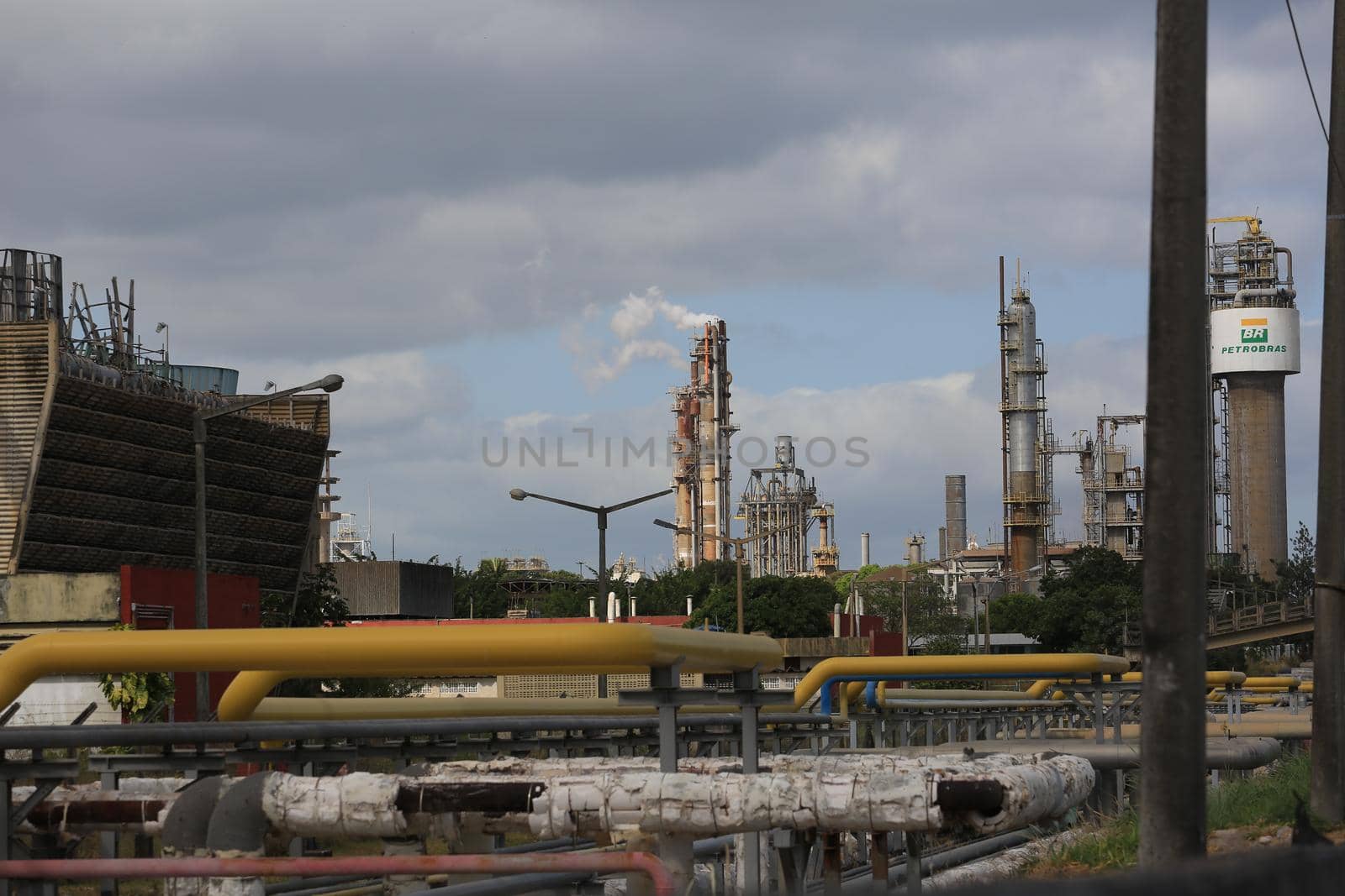 camacari, bahia, brazil - december 7, 2015: view of industrial aria in a factory in the Petrochemical Complex in the city of Camacari.