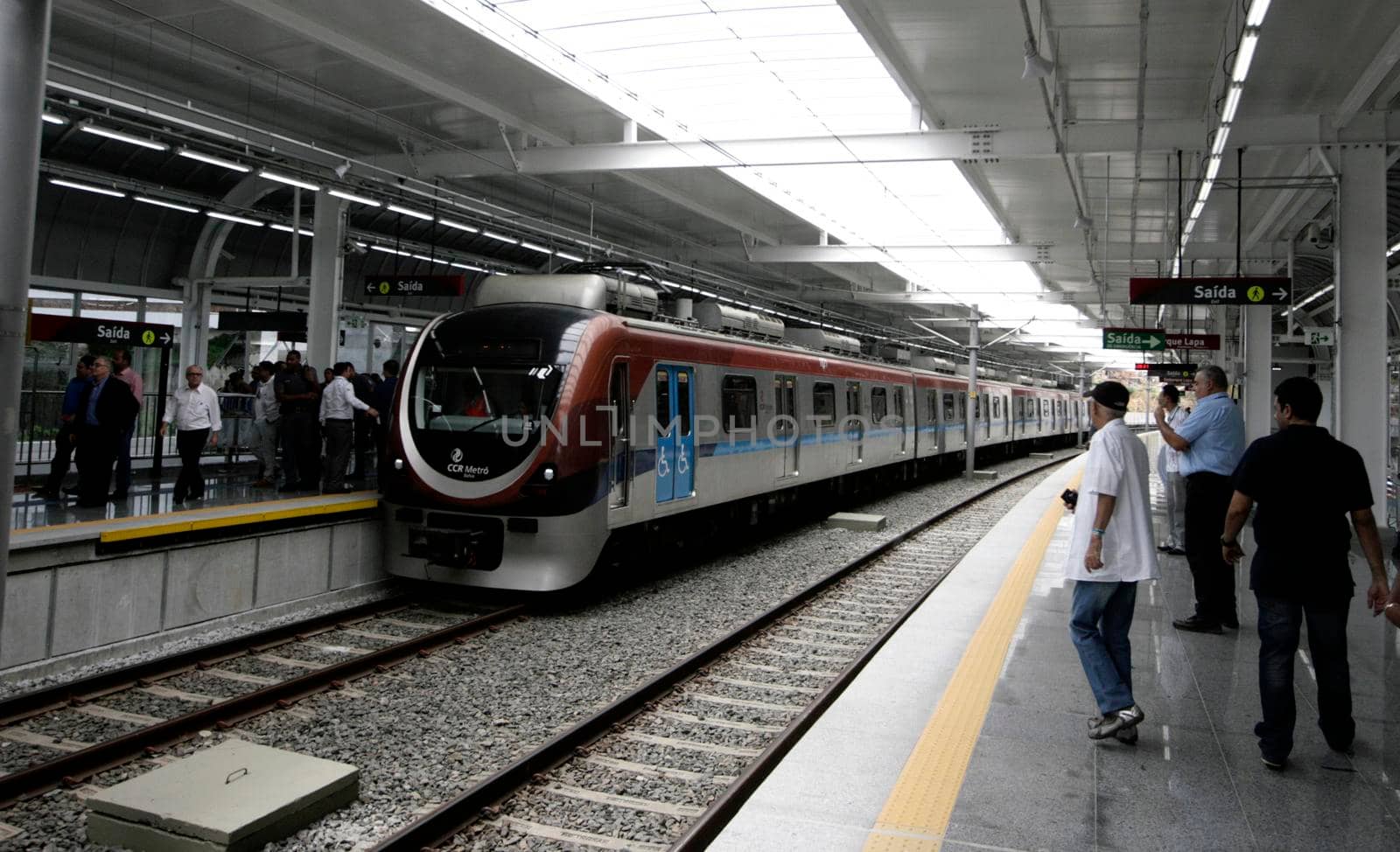 salvador, bahia, brazil - november 3, 2011: Salvador city subway train at Bonoco Station
