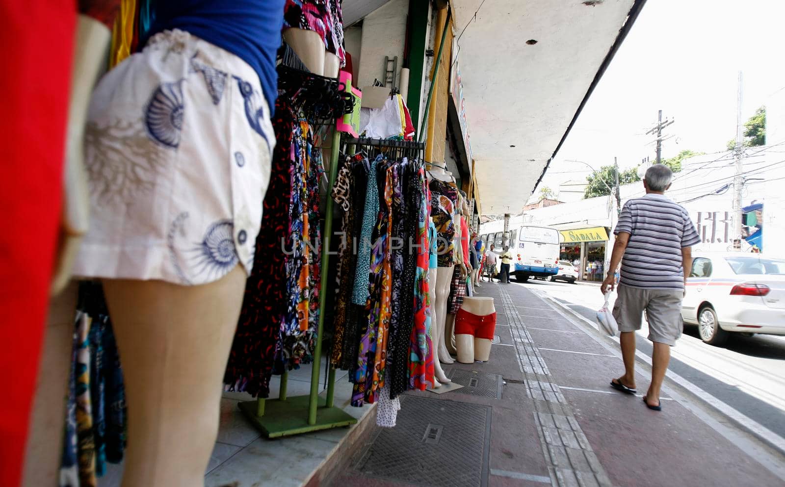 salvador, bahia, brazil - december 8, 2015: View of shops on Avenida J. J. Seabra - Baixa dos Sapateiros in Salvador city.
