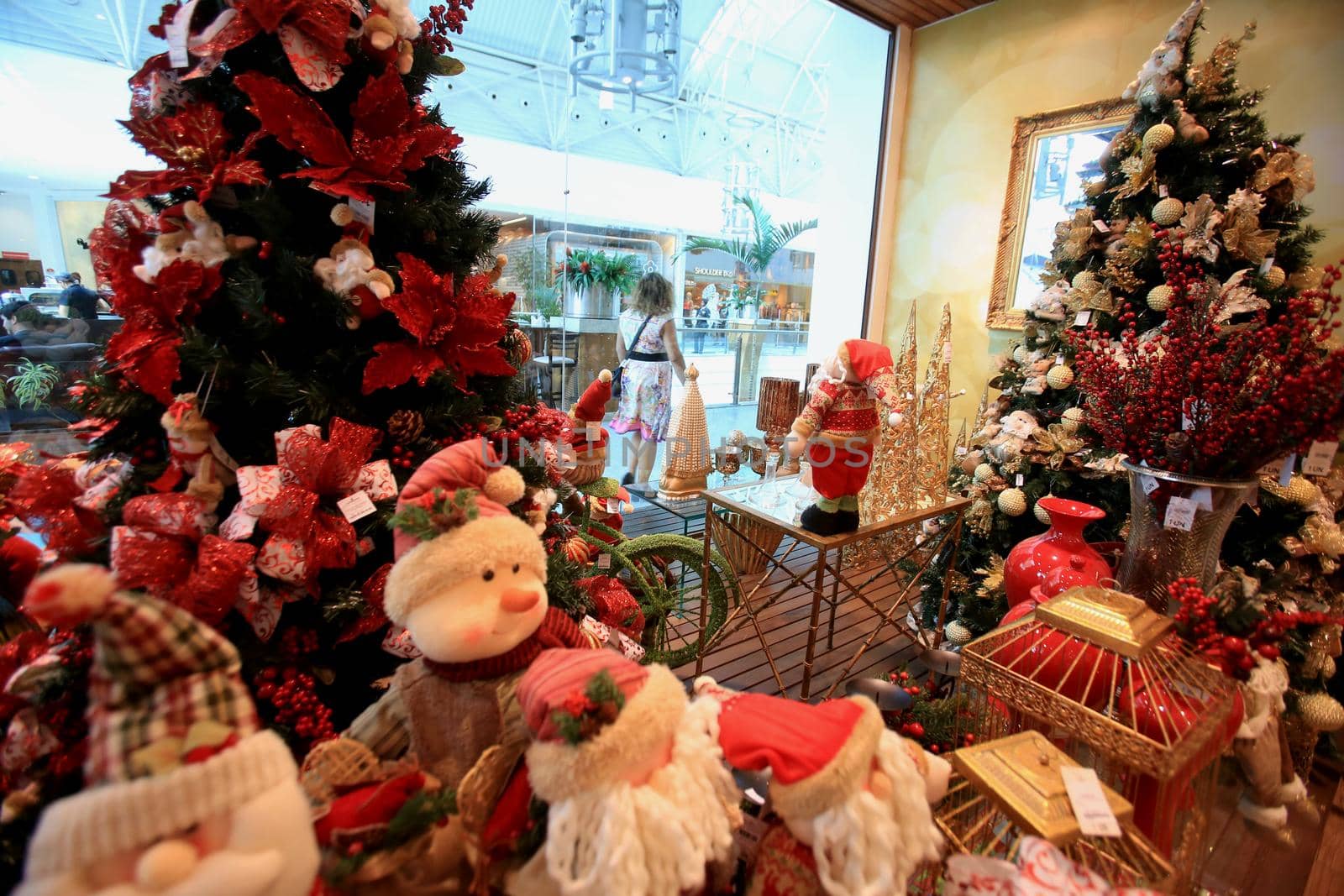 salvador, bahia / brazil - october 21, 2015: christmas decoration is seen in shopping mall in the city of Salvador.

