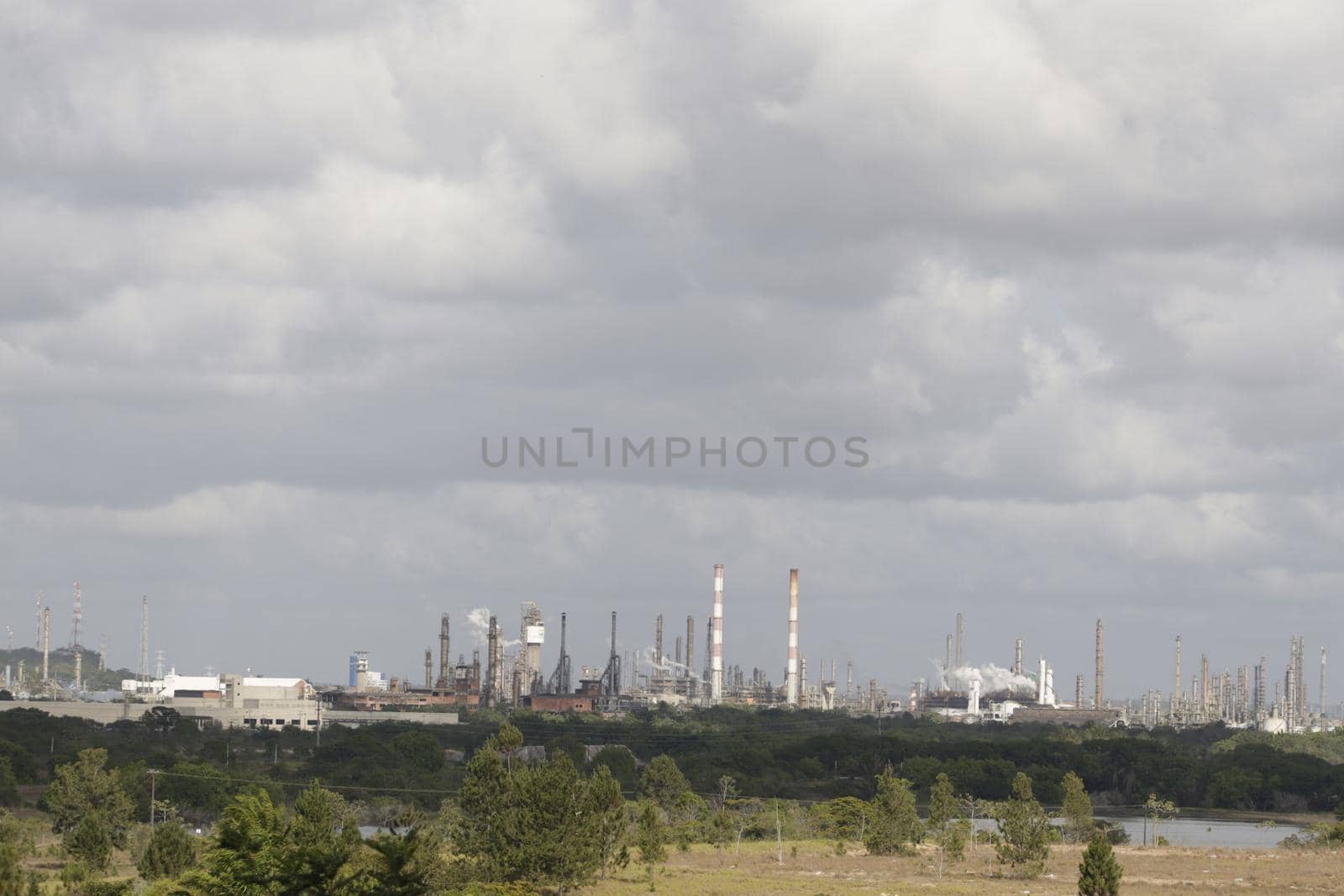 camacari, bahia, brazil - december 7, 2015: view of industrial aria in a factory in the Petrochemical Complex in the city of Camacari.