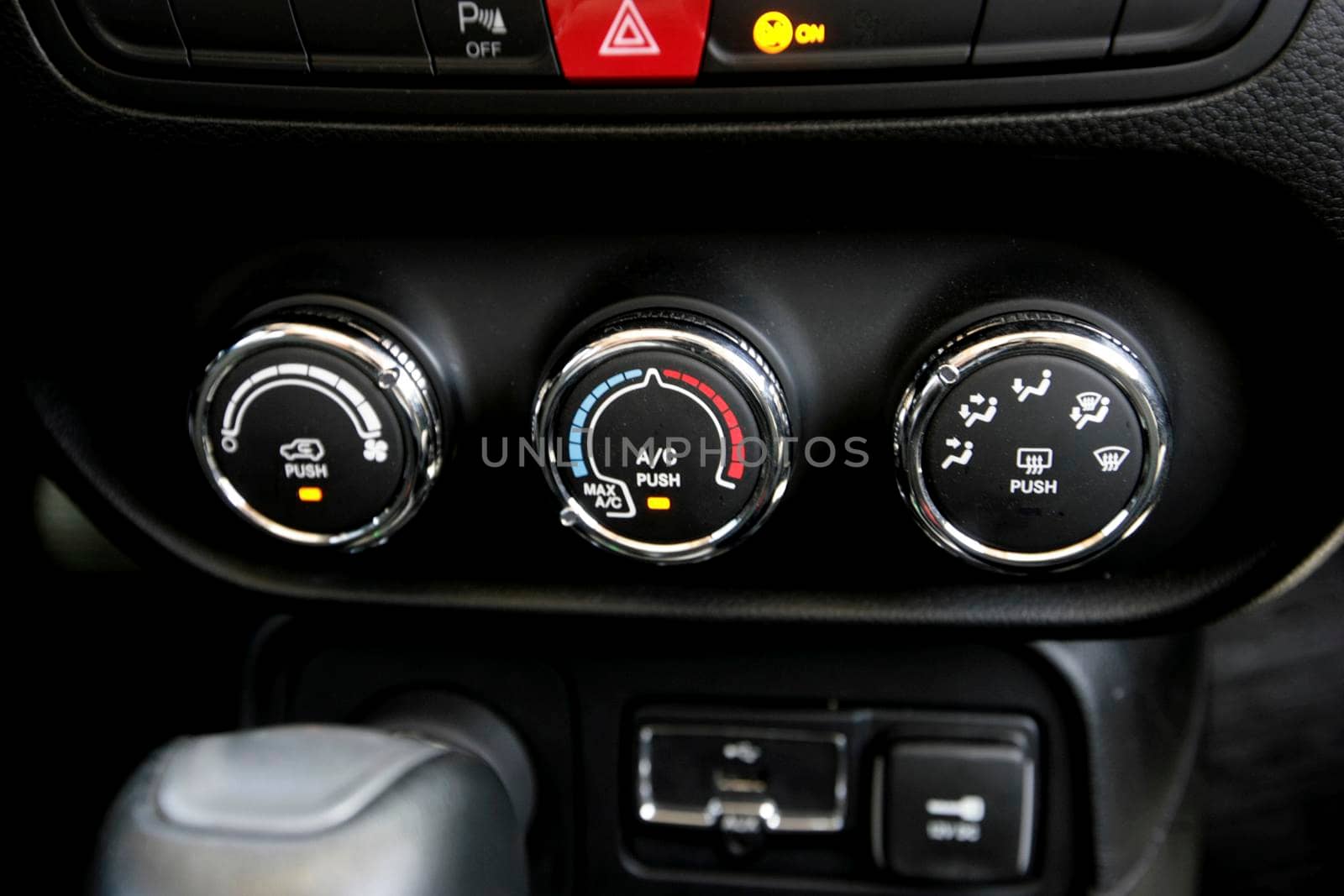 salvador, bahia / brazil - november 10, 2015: internal view of the controls of the Jeep Renegade Sport Diesel in the city of Salvador.
