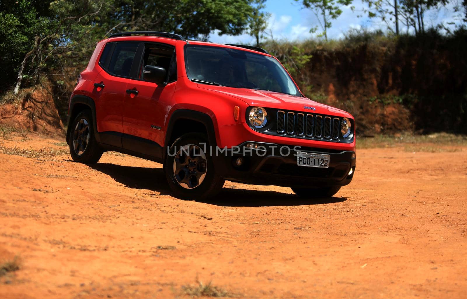 salvador, bahia / brazil - november 10, 2015: Jeep Renegade Sport Diesel is seen in the city of Salvador.