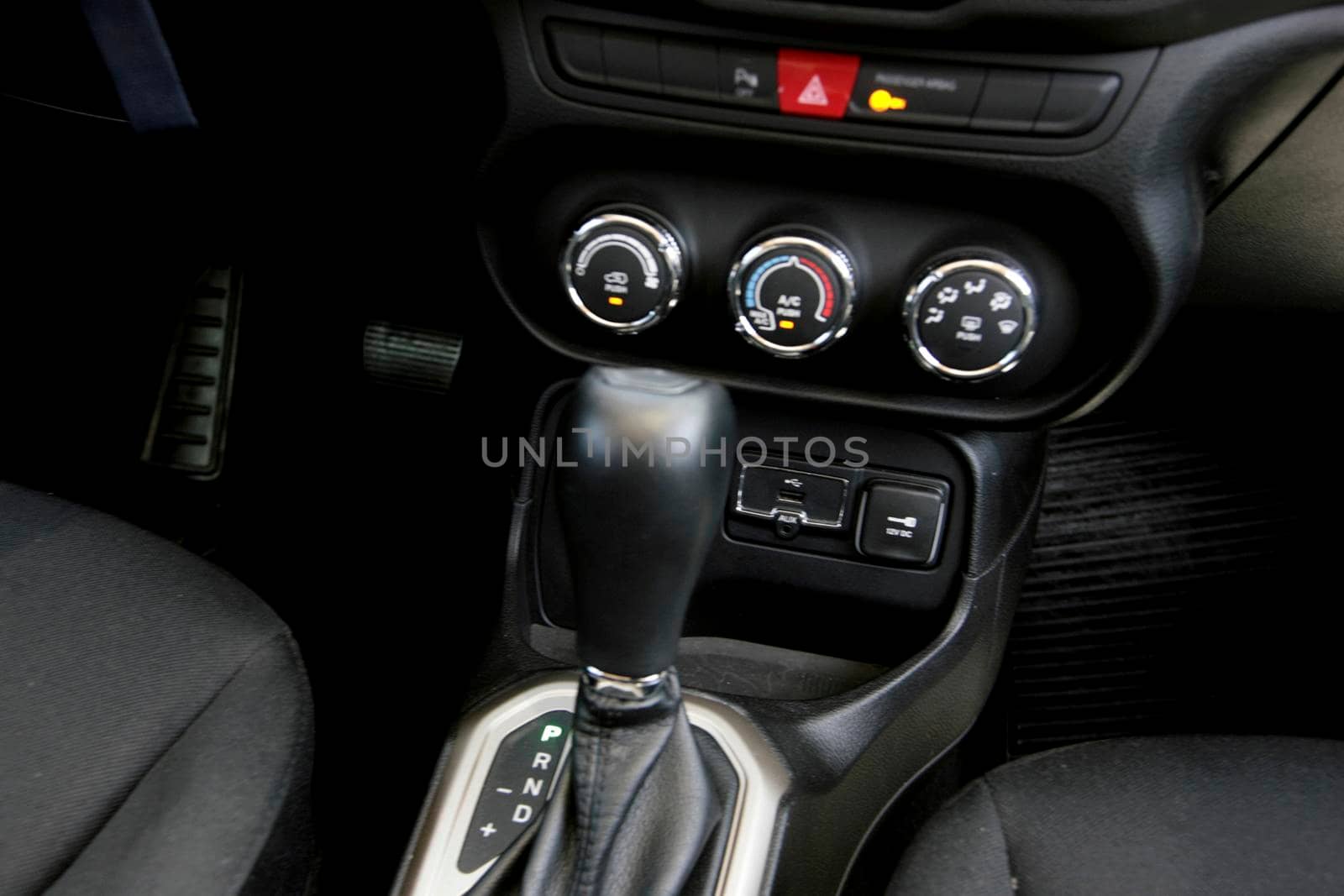 salvador, bahia / brazil - november 10, 2015: internal view of the controls of the Jeep Renegade Sport Diesel in the city of Salvador.
