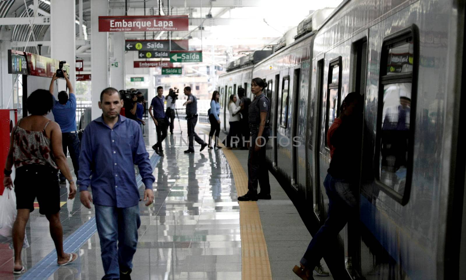 salvador, bahia / brazil - november 13, 2015: view of Bonoco metro station in the city of Salvador. The system is managed by CCR Bahia.


