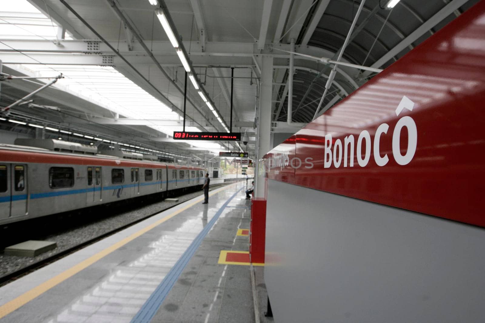 salvador, bahia, brazil - november 3, 2011: Salvador city subway train at Bonoco Station