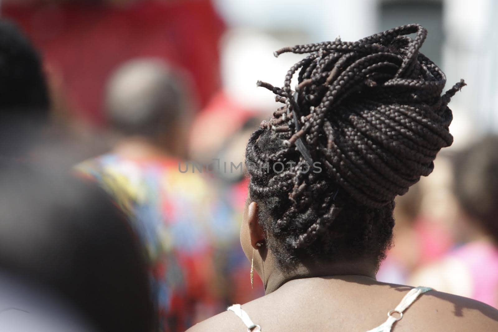 salvador, bahia / brazil - february 4, 2015: Catholics and Candomble supporters revere Santa Barbara - Iansa in syncretism - The party takes place at Largo do Pelourinho in Salvador.
