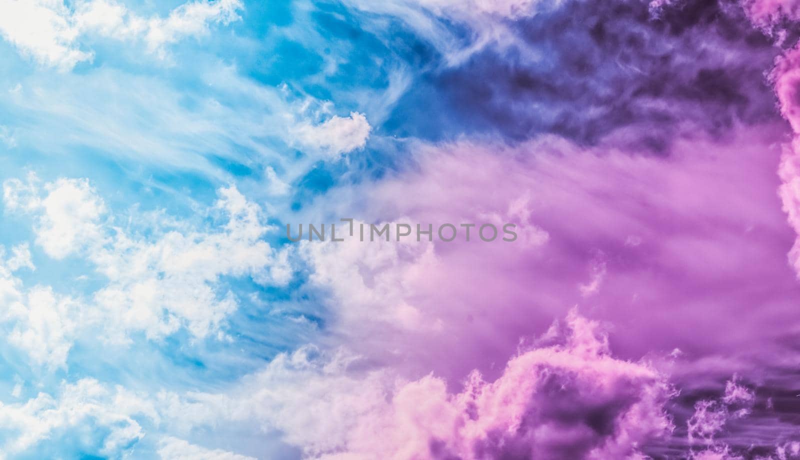 Magical dream, nature backdrop and spiritual holiday concept - Dreamy surreal sky as abstract art, fantasy pastel colours background for modern design