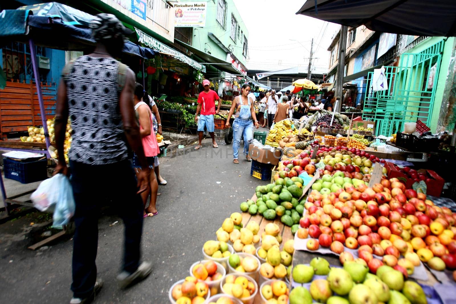 salvador, bahia / brazil - december 27, 2016: Fruits for sale at the Japan Fair in the Liberdade neighborhood of Salvador.