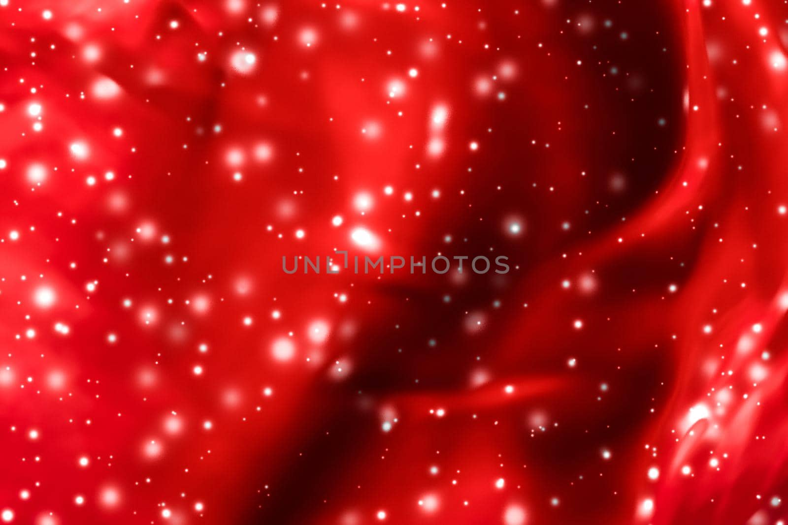 Branding, magic and festive concept - Christmas, New Years and Valentines Day red abstract background, holidays card design, shiny snow glitter as winter season sale backdrop for luxury beauty brand