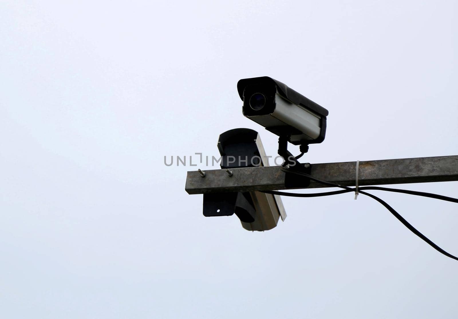 salvador, bahia / brazil - january 20, 2016: monitoring and security camera is seen in a residential condominium in the city of Salvador.
