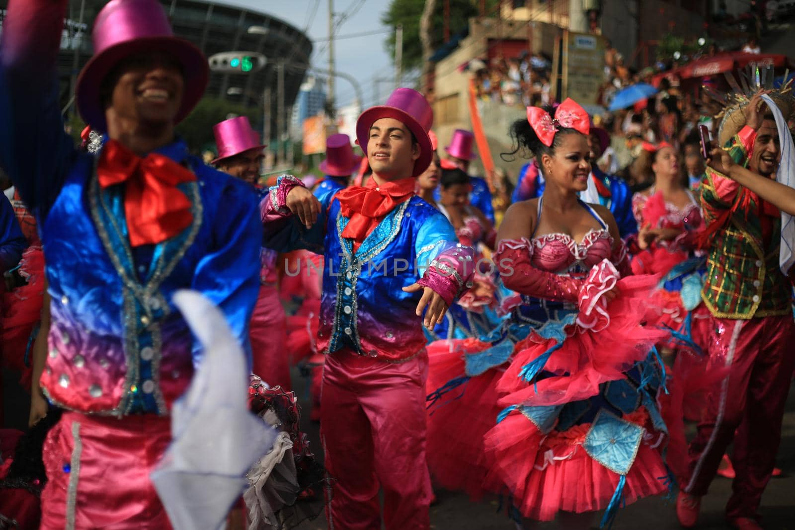salvador, bahia / brazil - january 24, 2016: members of the cultural group Quadrilha Junina do Forro Asa Branca, seen during an event at the Itororo Dike in the city of Salvador.