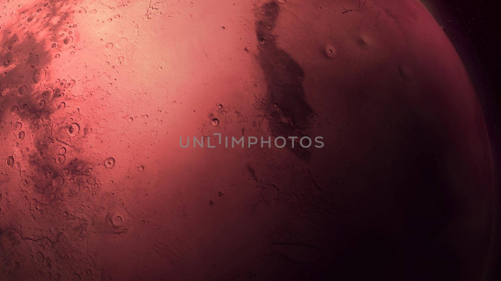 A close up image of Mars: surface of the red planet.